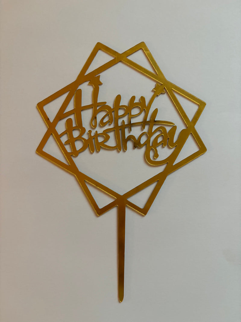 Acrylic Happy Birthday Toppers