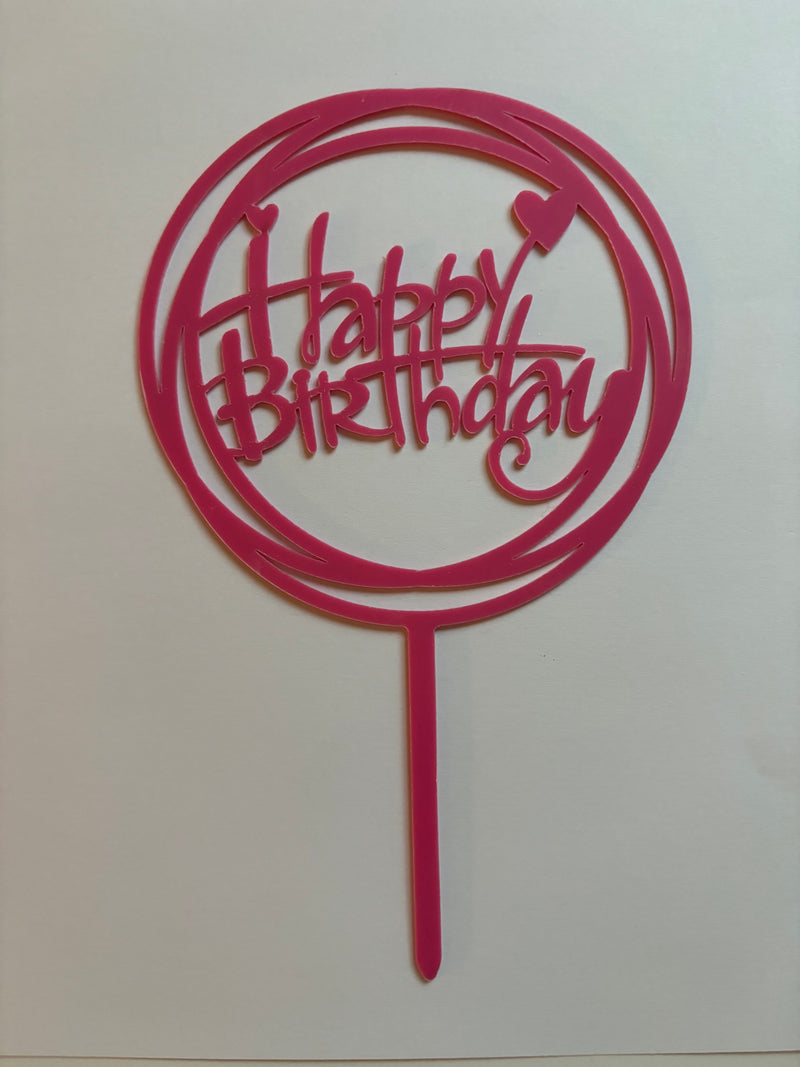 Acrylic Happy Birthday Toppers